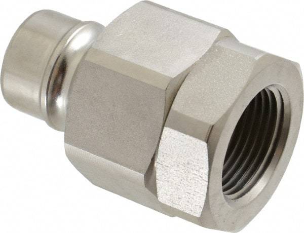Parker - 3/4 Thread Stainless Steel Hydraulic Hose Valved Coupler - 2,000 psi, 52 GPM - Americas Industrial Supply