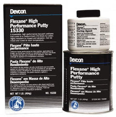 Devcon - 1 Lb Kit Black Butyl Rubber Putty - 120°F (Wet), 180°F (Dry) Max Operating Temp, 15 min Tack Free Dry Time - Americas Industrial Supply