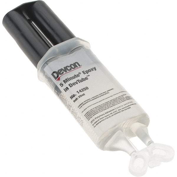 Devcon - 25 mL Tube Two Part Epoxy - 3 to 6 min Working Time, 1,900 psi Shear Strength - Americas Industrial Supply