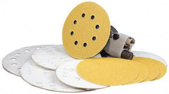 Made in USA - 6" Diam, 400 Grit, Aluminum Oxide Hook & Loop Disc - Super Fine Grade, Coated, C Weight Paper Backing, - Americas Industrial Supply