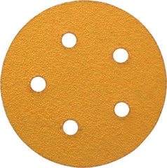 Made in USA - 5" Diam, 40 Grit, Aluminum Oxide Hook & Loop Disc - Coarse Grade, Coated, E Weight Paper Backing, - Americas Industrial Supply