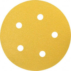 Made in USA - 5" Diam, 80 Grit, Aluminum Oxide Hook & Loop Disc - Medium Grade, Coated, C Weight Paper Backing, - Americas Industrial Supply
