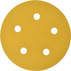 Made in USA - 5" Diam, 100 Grit, Aluminum Oxide Hook & Loop Disc - Fine Grade, Coated, C Weight Paper Backing, - Americas Industrial Supply