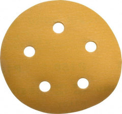 Made in USA - 5" Diam, 150 Grit, Aluminum Oxide Hook & Loop Disc - Very Fine Grade, Coated, C Weight Paper Backing, - Americas Industrial Supply