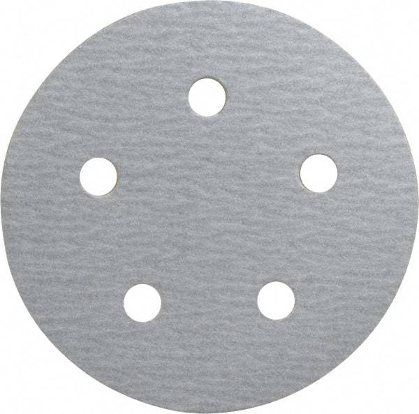 Made in USA - 5" Diam, 150 Grit, Silicon Carbide Hook & Loop Disc - Very Fine Grade, Coated, B Weight Paper Backing, - Americas Industrial Supply