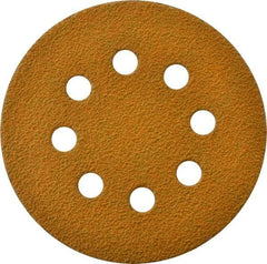 Made in USA - 5" Diam, 40 Grit, Aluminum Oxide Hook & Loop Disc - Coarse Grade, Coated, E Weight Paper Backing, - Americas Industrial Supply