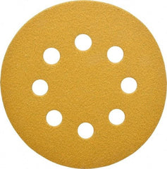 Made in USA - 5" Diam, 60 Grit, Aluminum Oxide Hook & Loop Disc - Medium Grade, Coated, E Weight Paper Backing, - Americas Industrial Supply