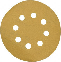 Made in USA - 5" Diam, 120 Grit, Aluminum Oxide Hook & Loop Disc - Fine Grade, Coated, C Weight Paper Backing, - Americas Industrial Supply