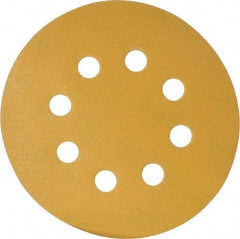 Made in USA - 5" Diam, 180 Grit, Aluminum Oxide Hook & Loop Disc - Very Fine Grade, Coated, C Weight Paper Backing, - Americas Industrial Supply
