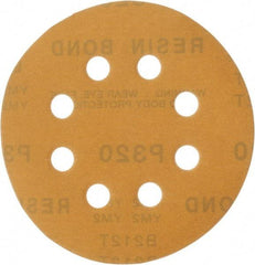 Made in USA - 5" Diam, 320 Grit, Aluminum Oxide Hook & Loop Disc - Extra Fine Grade, Coated, C Weight Paper Backing, - Americas Industrial Supply