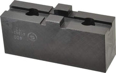 Bison - 15-3/4 to 16" Chuck Capacity, Tongue & Groove Attachment, Square Soft Lathe Chuck Jaw - 1 Jaw, Steel, 3" Btw Mount Hole Ctrs, 5-1/2" Long x 1-21/32" Wide x 1-5/8" High, 1/2" Groove - Americas Industrial Supply