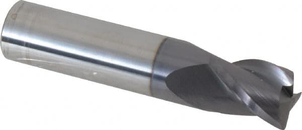 Accupro - 5/8", 3 Flute, Single End, Solid Carbide, 0.03" Corner Radius End Mill - 3" OAL, 35° Helix, Right Hand Flute, 3/4" LOC, Right Hand Cut - Americas Industrial Supply