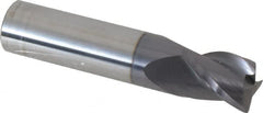 Accupro - 5/8", 3 Flute, Single End, Solid Carbide, 0.03" Corner Radius End Mill - 3" OAL, 35° Helix, Right Hand Flute, 3/4" LOC, Right Hand Cut - Americas Industrial Supply