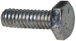 Made in USA - 1/4-20 UNC, 3/4" Length Under Head Hex Head Cap Screw - Fully Threaded, Grade 5 Steel, Zinc-Plated Finish, 7/16" Hex - Americas Industrial Supply