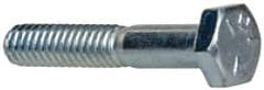 Made in USA - 1/4-20 UNC, 1-1/2" Length Under Head Hex Head Cap Screw - Partially Threaded, Grade 5 Steel, Zinc-Plated Finish, 7/16" Hex - Americas Industrial Supply