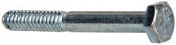 Made in USA - 1/4-20 UNC, 2" Length Under Head Hex Head Cap Screw - Partially Threaded, Grade 5 Steel, Zinc-Plated Finish, 7/16" Hex - Americas Industrial Supply