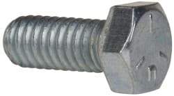 Made in USA - 5/16-18 UNC, 3/4" Length Under Head Hex Head Cap Screw - Fully Threaded, Grade 5 Steel, Zinc-Plated Finish, 1/2" Hex - Americas Industrial Supply