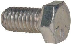 Made in USA - 3/8-16 UNC, 3/4" Length Under Head Hex Head Cap Screw - Fully Threaded, Grade 5 Steel, Zinc-Plated Finish, 9/16" Hex - Americas Industrial Supply