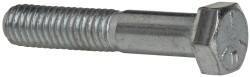 Made in USA - 3/8-16 UNC, 2" Length Under Head Hex Head Cap Screw - Partially Threaded, Grade 5 Steel, Zinc-Plated Finish, 9/16" Hex - Americas Industrial Supply