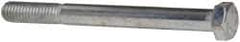 Made in USA - 3/8-16 UNC, 4" Length Under Head Hex Head Cap Screw - Partially Threaded, Grade 5 Steel, Zinc-Plated Finish, 9/16" Hex - Americas Industrial Supply
