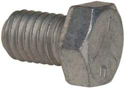 Made in USA - 1/2-13 UNC, 3/4" Length Under Head Hex Head Cap Screw - Fully Threaded, Grade 5 Steel, Zinc-Plated Finish, 3/4" Hex - Americas Industrial Supply