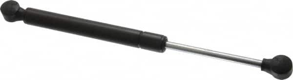 Value Collection - 0.32" Rod Diam, 0.75" Tube Diam, 120 Lb Capacity, Fixed Force Gas Spring - 11.9" Extended Length, 3.5" Stroke Length, Plastic Ball Socket, Black Nitride Piston - Americas Industrial Supply