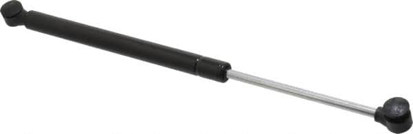 Value Collection - 0.32" Rod Diam, 0.75" Tube Diam, 20 Lb Capacity, Fixed Force Gas Spring - 15.25" Extended Length, 5" Stroke Length, Plastic Ball Socket, Black Nitride Piston - Americas Industrial Supply