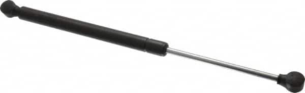 Value Collection - 0.32" Rod Diam, 0.75" Tube Diam, 90 Lb Capacity, Fixed Force Gas Spring - 15.25" Extended Length, 5" Stroke Length, Plastic Ball Socket, Black Nitride Piston - Americas Industrial Supply