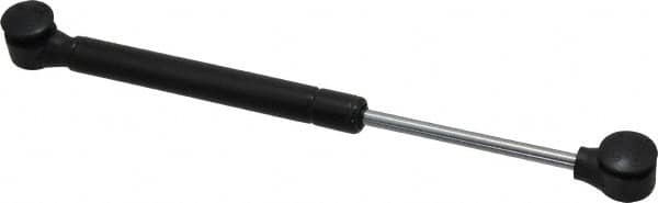 Value Collection - 0.24" Rod Diam, 0.59" Tube Diam, 20 Lb Capacity, Fixed Force Gas Spring - 9.6" Extended Length, 3.15" Stroke Length, Plastic Ball Socket, Black Nitride Piston - Americas Industrial Supply