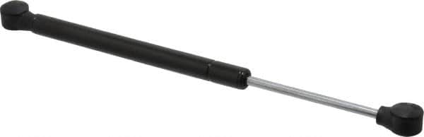 Value Collection - 0.24" Rod Diam, 0.59" Tube Diam, 80 Lb Capacity, Fixed Force Gas Spring - 12" Extended Length, 3.5" Stroke Length, Plastic Ball Socket, Black Nitride Piston - Americas Industrial Supply