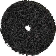 3M - 4" Very Coarse Grade Silicon Carbide Deburring Disc - 1/2" Center Hole, Arbor Connection, Black, 6,000 Max RPM - Americas Industrial Supply