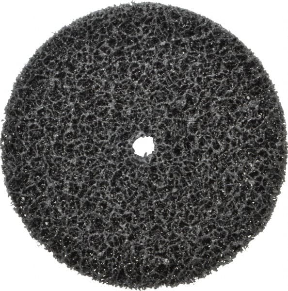3M - 6" Very Coarse Grade Silicon Carbide Deburring Disc - 1/2" Center Hole, Arbor Connection, Black, 4,000 Max RPM - Americas Industrial Supply