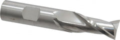 RobbJack - 5/8", 1-1/4" LOC, 5/8" Shank Diam, 3-1/2" OAL, 2 Flute, Solid Carbide Square End Mill - Single End, Uncoated, Spiral Flute, 30° Helix, Centercutting, Right Hand Cut, Right Hand Flute, Series NR-204 - Americas Industrial Supply