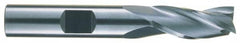 RobbJack - 9/16", 1-1/4" LOC, 9/16" Shank Diam, 3-1/2" OAL, 3 Flute, Solid Carbide Square End Mill - Single End, Uncoated, Spiral Flute, 30° Helix, Centercutting, Right Hand Cut, Right Hand Flute, Series NR-303 - Americas Industrial Supply