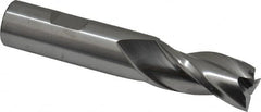 RobbJack - 3/4", 1-1/2" LOC, 3/4" Shank Diam, 4" OAL, 3 Flute, Solid Carbide Square End Mill - Single End, Uncoated, Spiral Flute, 30° Helix, Centercutting, Right Hand Cut, Right Hand Flute, Series NR-303 - Americas Industrial Supply