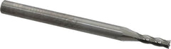 RobbJack - 5/64", 1/4" LOC, 1/8" Shank Diam, 1-1/2" OAL, 4 Flute, Solid Carbide Square End Mill - Single End, Uncoated, Spiral Flute, 30° Helix, Centercutting, Right Hand Cut, Right Hand Flute, Series NR-404 - Americas Industrial Supply