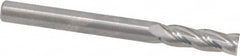 RobbJack - 3/16", 5/8" LOC, 3/16" Shank Diam, 2" OAL, 4 Flute, Solid Carbide Square End Mill - Single End, Uncoated, Spiral Flute, 30° Helix, Centercutting, Right Hand Cut, Right Hand Flute, Series NR-404 - Americas Industrial Supply