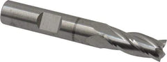 RobbJack - 11/32", 13/16" LOC, 3/8" Shank Diam, 2-1/2" OAL, 4 Flute, Solid Carbide Square End Mill - Single End, Uncoated, Spiral Flute, 30° Helix, Centercutting, Right Hand Cut, Right Hand Flute, Series NR-404 - Americas Industrial Supply