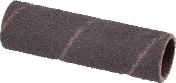 Made in USA - 80 Grit Aluminum Oxide Coated Spiral Band - 1/2" Diam x 2" Wide, Medium Grade - Americas Industrial Supply