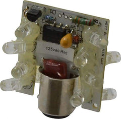 Eaton Cutler-Hammer - LED Lamp, Red, Steady, Stackable Tower Light Module - 120 VAC/VDC, 24 Milliamp, IP65 Ingress Rating, 4, 13, 4X NEMA Rated, Base Mount - Americas Industrial Supply