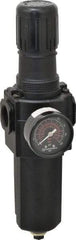 Norgren - 3/4" NPT Port Standard 1 Piece Filter/Regulator FRL Unit - Metal Bowl, 212 SCFM, 250 Max psi, 11.93" High x 3.15" Long, Automatic Drain - Americas Industrial Supply