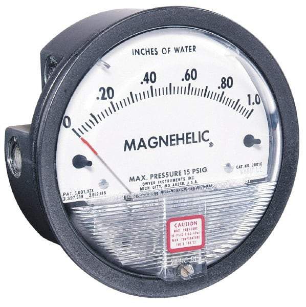 Dwyer - 15 Max psi, 2% Accuracy, NPT Thread Air Filter Kit - 1/8 Inch Thread, 1/2 Inch Water Column, 140°F Max - Americas Industrial Supply
