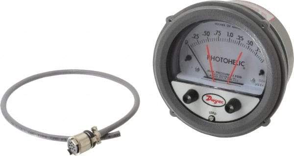 Dwyer - 25 Max psi, 2% Accuracy, NPT Thread Photohelic Pressure Switch - 1/8 Inch Thread, 2 Inch Water Column, 120°F Max - Americas Industrial Supply