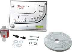 Dwyer - 10 Max psi, 3% Accuracy, Plastic Manometer - 10 Maximum PSI, 3 Inch Water Column, 140°F Max - Americas Industrial Supply