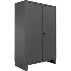 Durham - 4 Shelf Locking Storage Cabinet - Steel, 48" Wide x 24" Deep x 78" High, Gray - Americas Industrial Supply