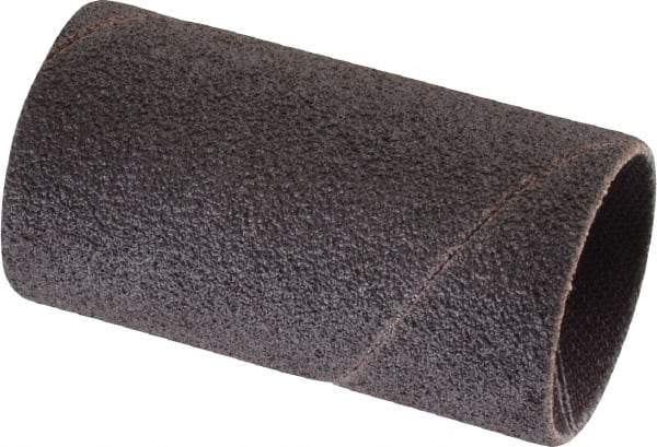 Made in USA - 80 Grit Aluminum Oxide Coated Spiral Band - 1" Diam x 2" Wide, Medium Grade - Americas Industrial Supply