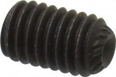 Value Collection - #10-32 UNF, 5/16" OAL, Knurled Cup Point Set Screw - Grade 8 Alloy Steel, 3/32" Key - Americas Industrial Supply