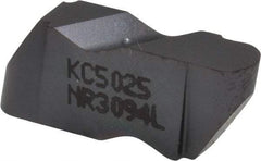 Kennametal - 3094NR Grade KC5025, 4.78mm Cutting Width Carbide Grooving Insert - 3.81mm Max Depth of Cut, Left Hand, 2.39mm Corner Radius, TiAlN Finish - Americas Industrial Supply