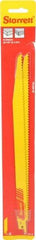 Starrett - 12" Long x 3/4" Thick, Bi-Metal Reciprocating Saw Blade - Tapered Profile, 6 TPI, Toothed Edge, Universal Shank - Americas Industrial Supply