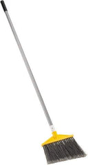 Rubbermaid - 10-1/2" Wide, Black Polypropylene Bristles, Aluminum Handle, Angled Broom - Flagged, Water Resistant - Americas Industrial Supply